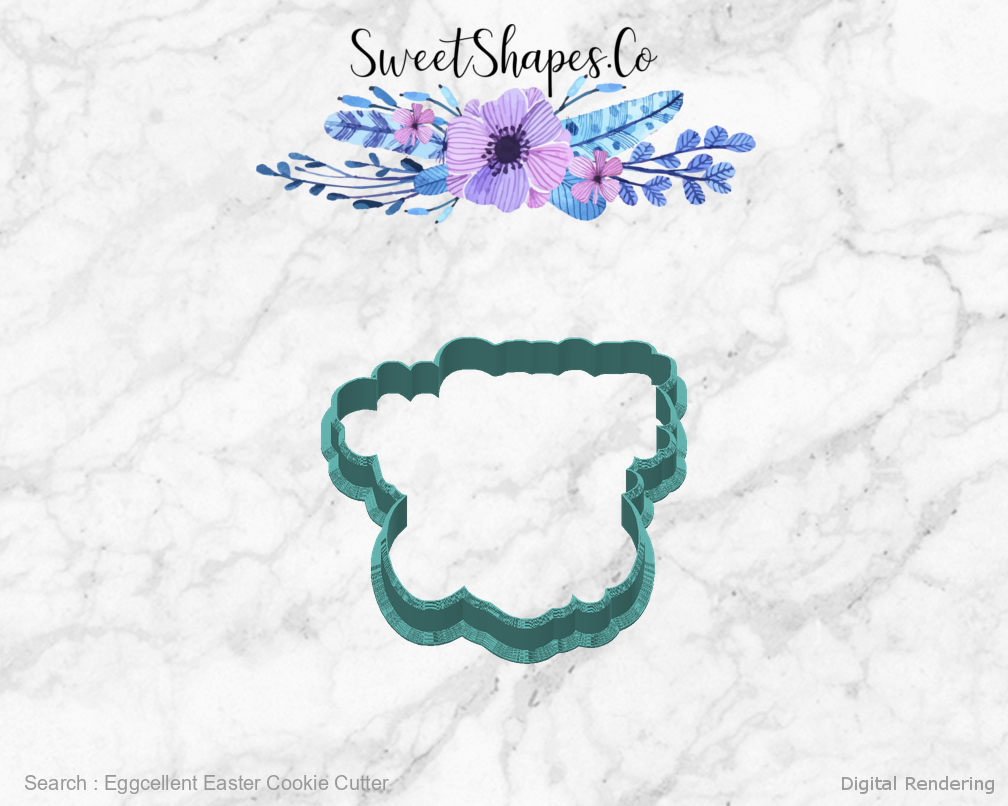 Eggcellent Easter Cookie Cutter — back view