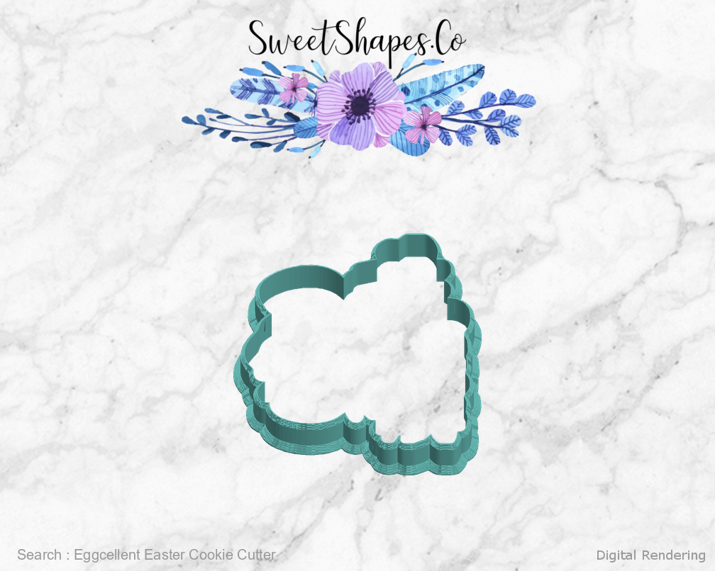Eggcellent Easter Cookie Cutter — left view