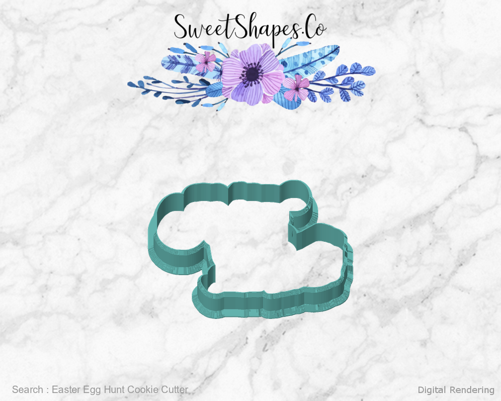 Easter Egg Hunt Cookie Cutter — front view