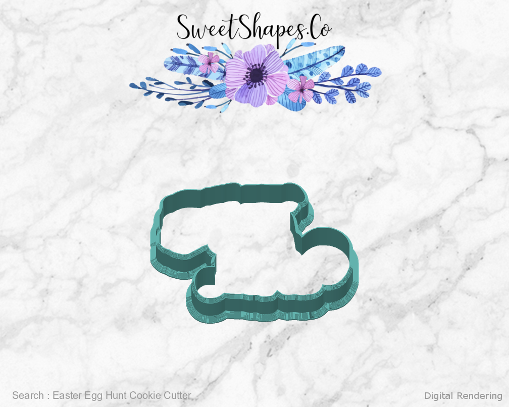 Easter Egg Hunt Cookie Cutter — back view