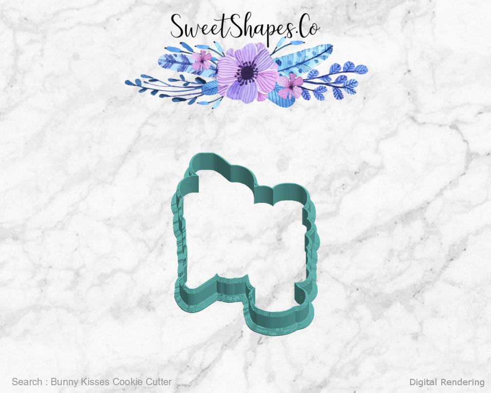 Bunny Kisses Cookie Cutter — left view