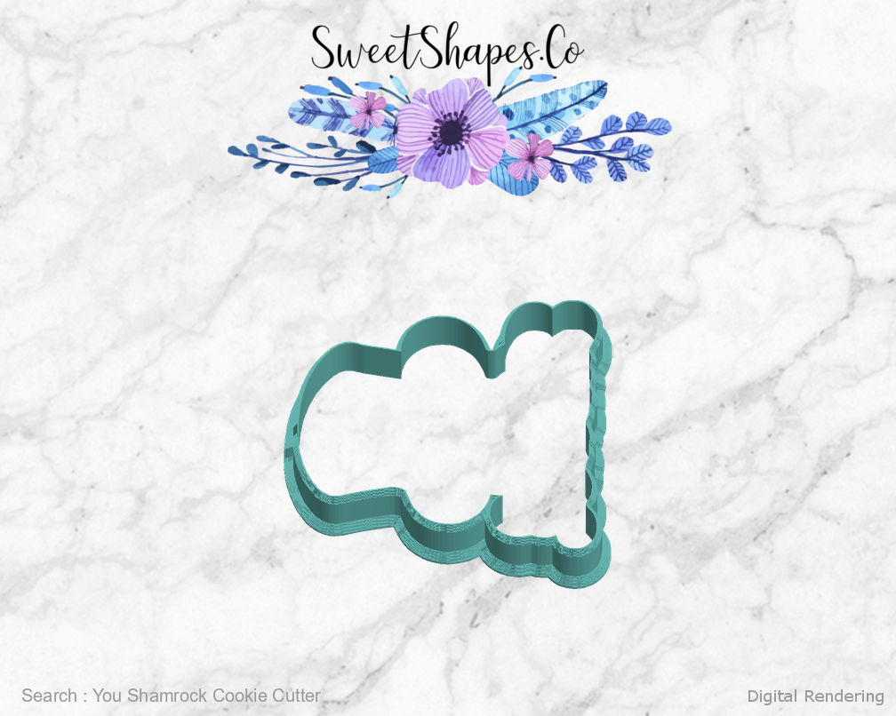 You Shamrock Cookie Cutter — left view
