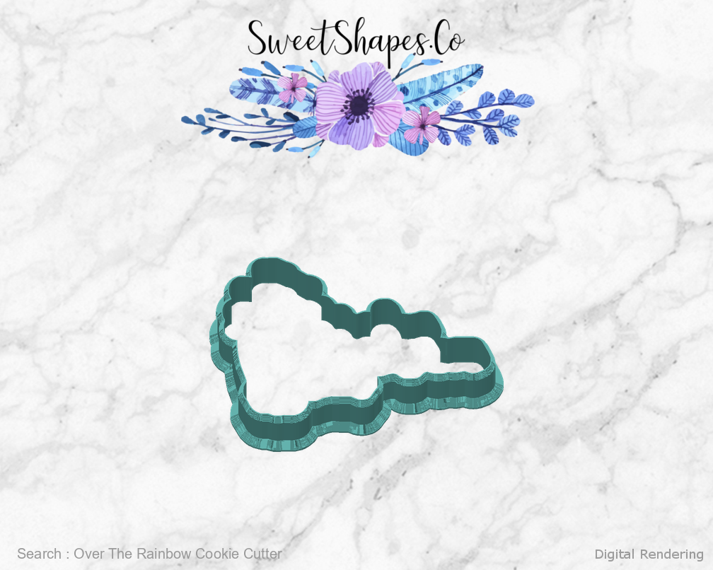 Over The Rainbow Cookie Cutter — back view