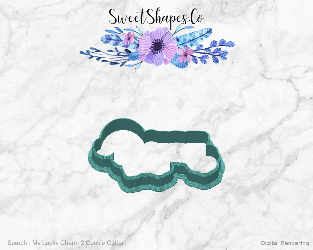 My Lucky Charm 2 Cookie Cutter — back view