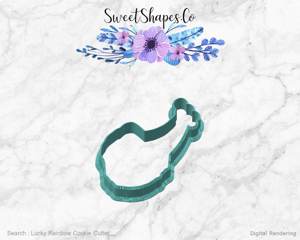 Lucky Rainbow Cookie Cutter — angled front view