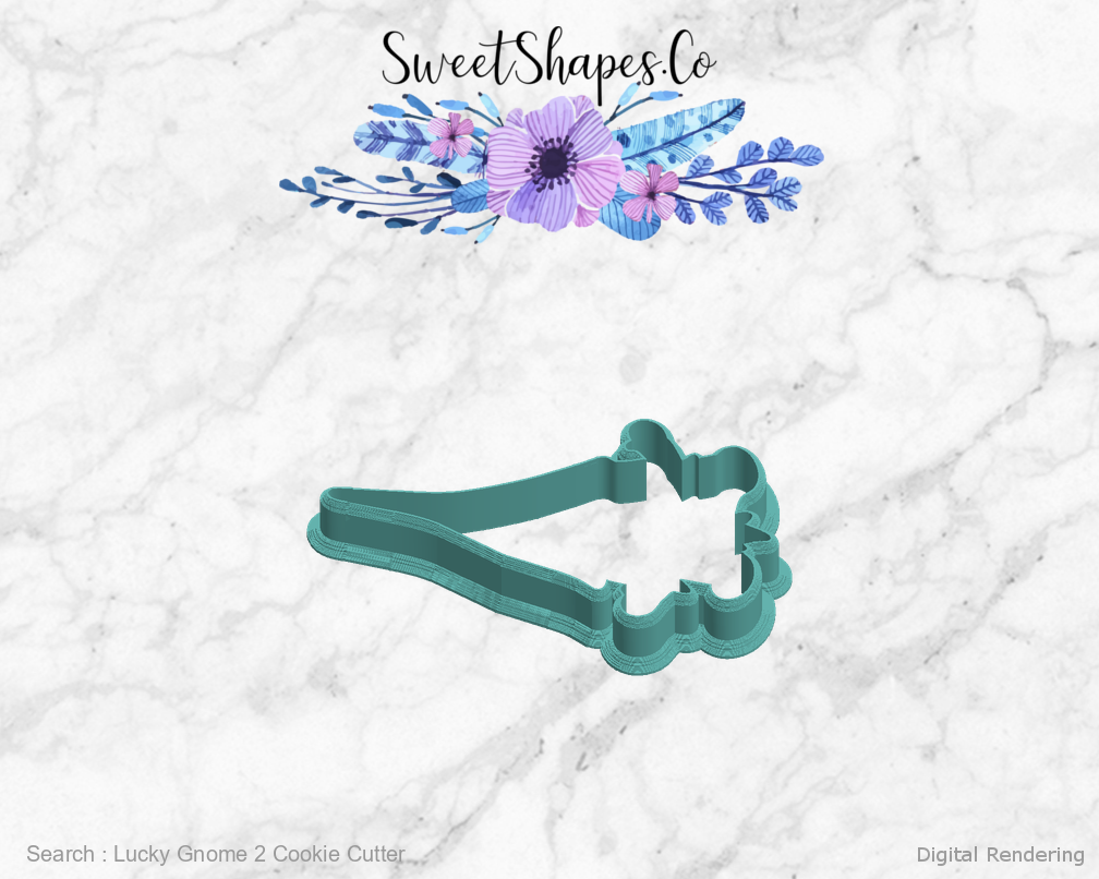Lucky Gnome 2 Cookie Cutter — left view