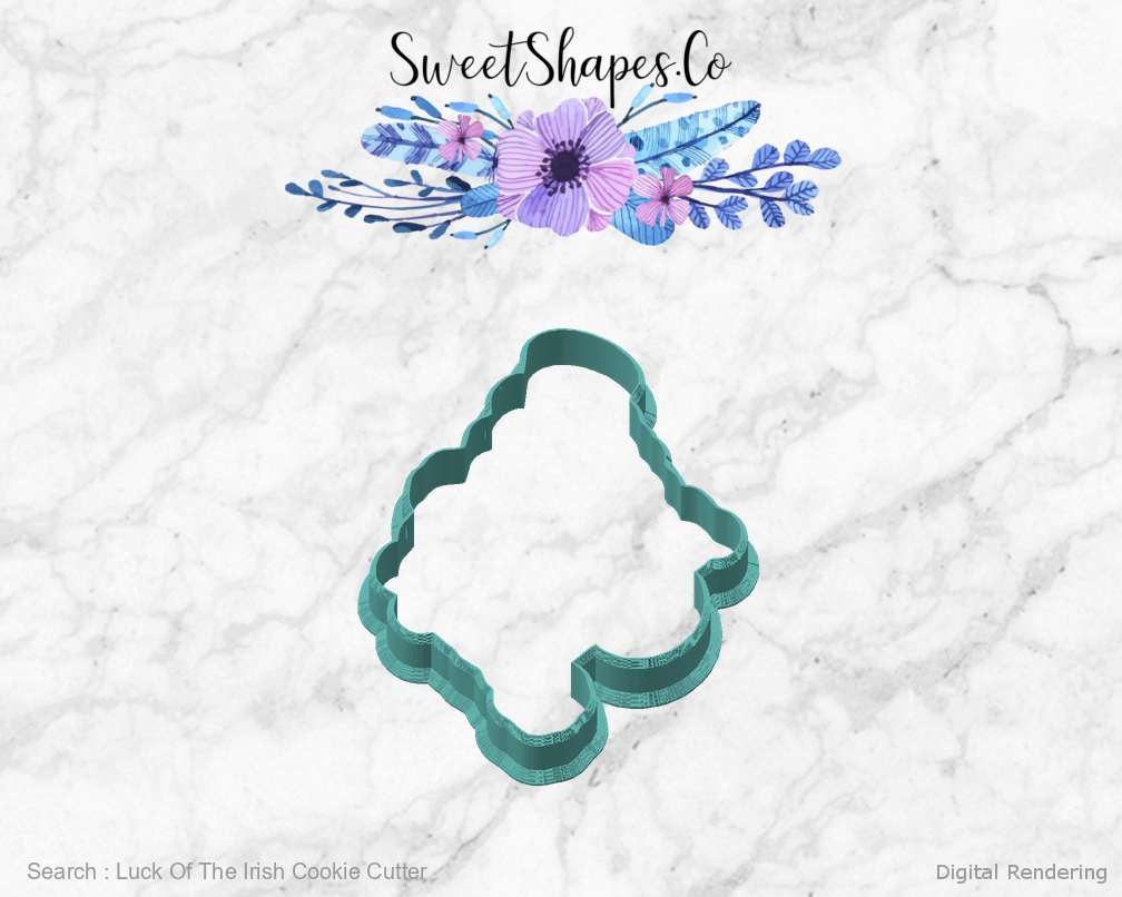 Luck Of The Irish Cookie Cutter — angled front view