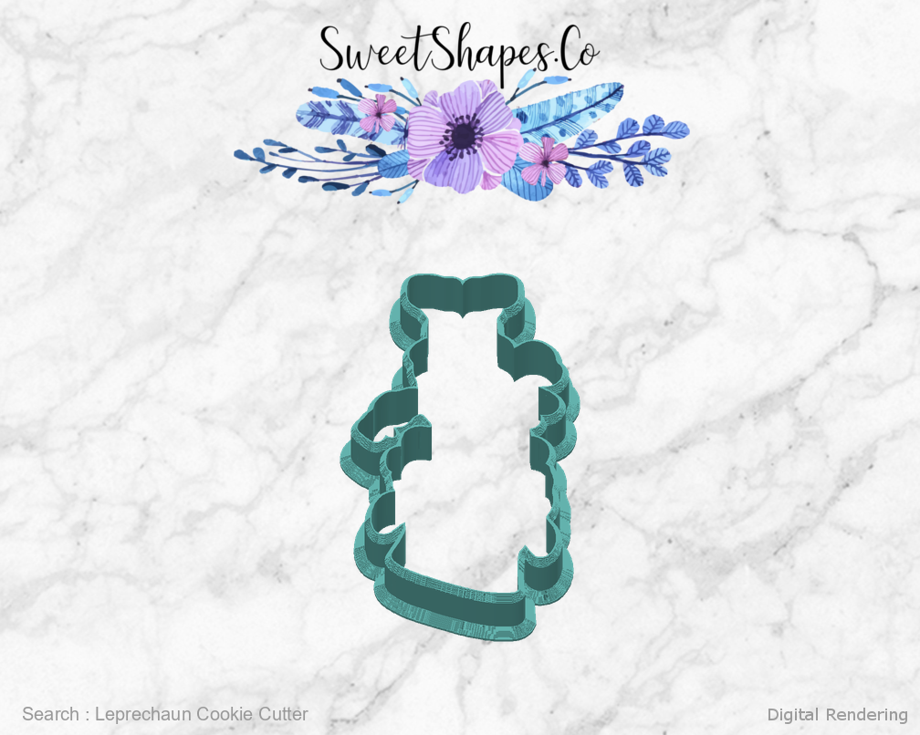 Leprechaun Cookie Cutter — back view