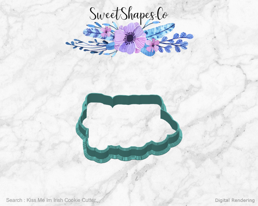 Kiss Me Im Irish Cookie Cutter — back view