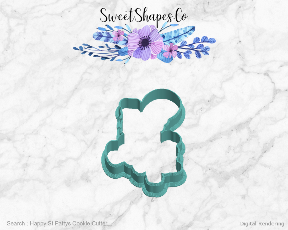 Happy St Pattys Cookie Cutter — left view