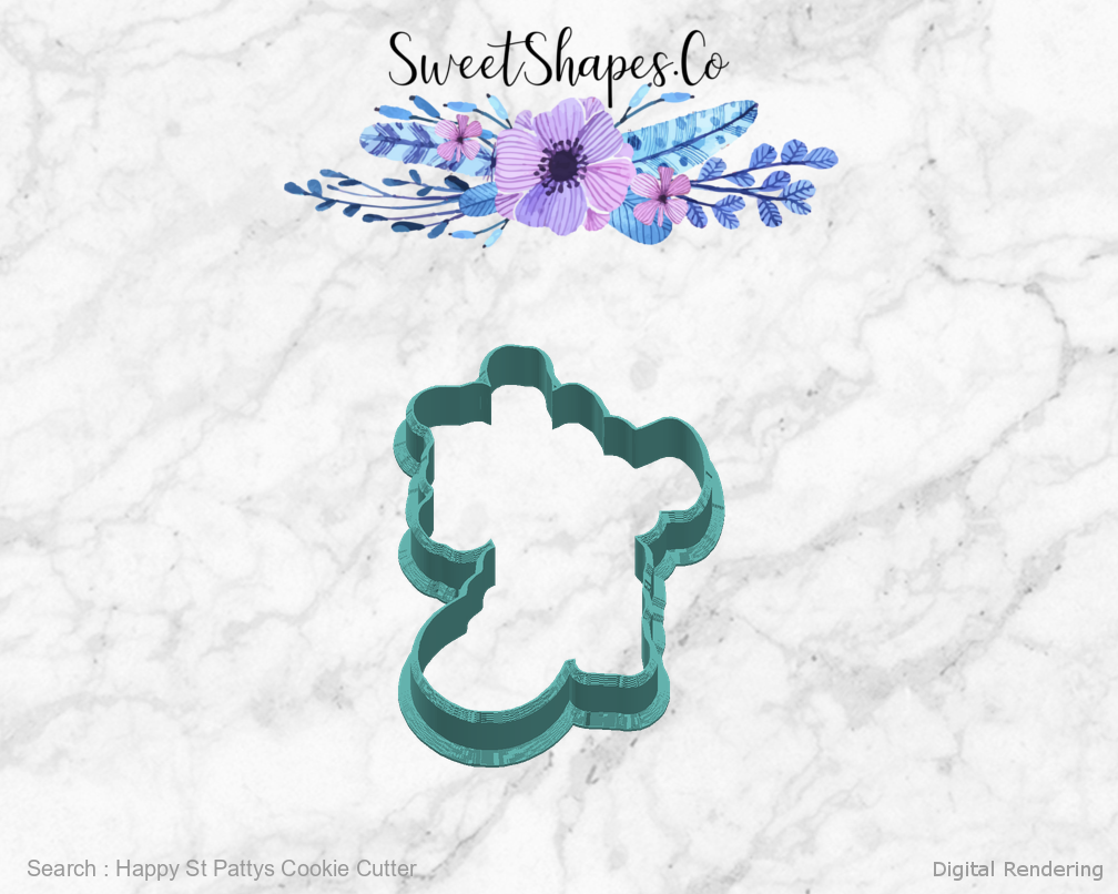 Happy St Pattys Cookie Cutter — right view