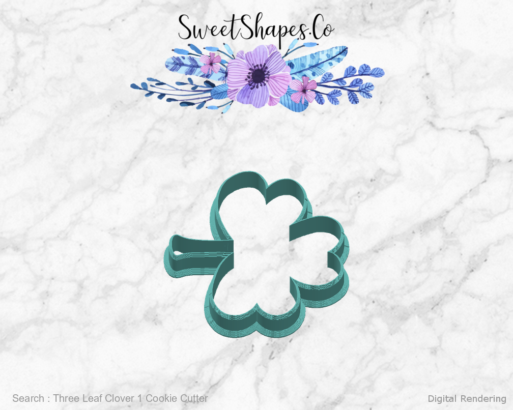 Three Leaf Clover 1 Cookie Cutter — right view