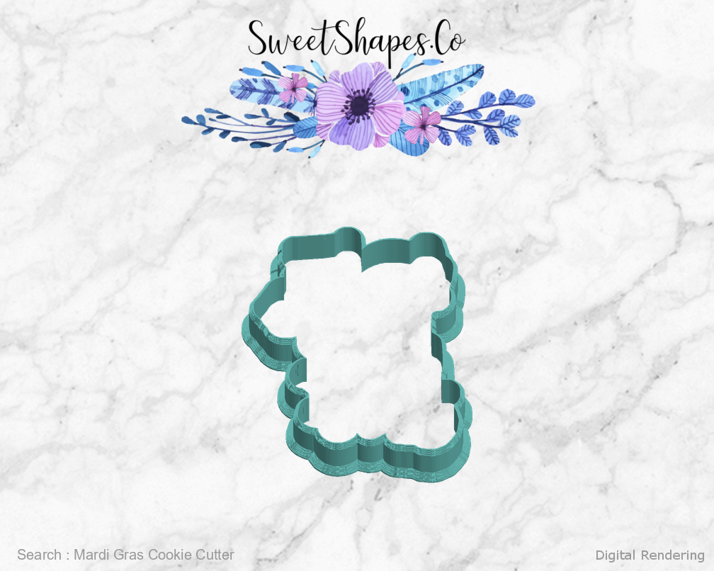 Mardi Gras Cookie Cutter — left view