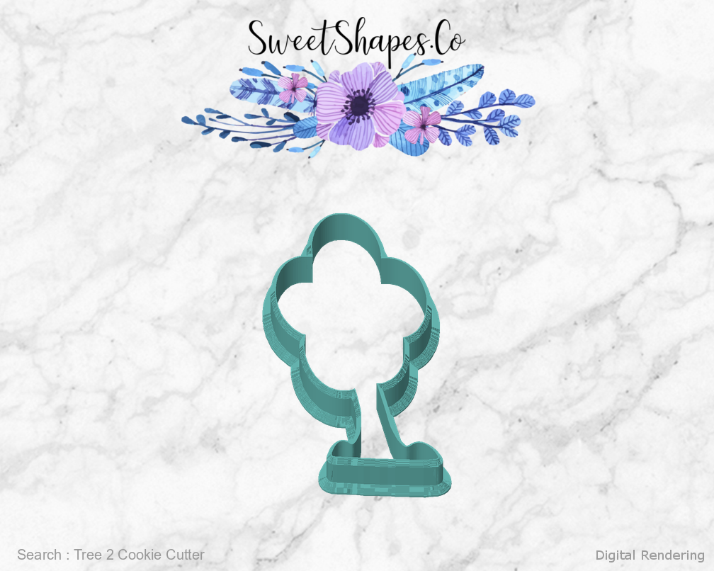 Tree 2 Cookie Cutter — front view