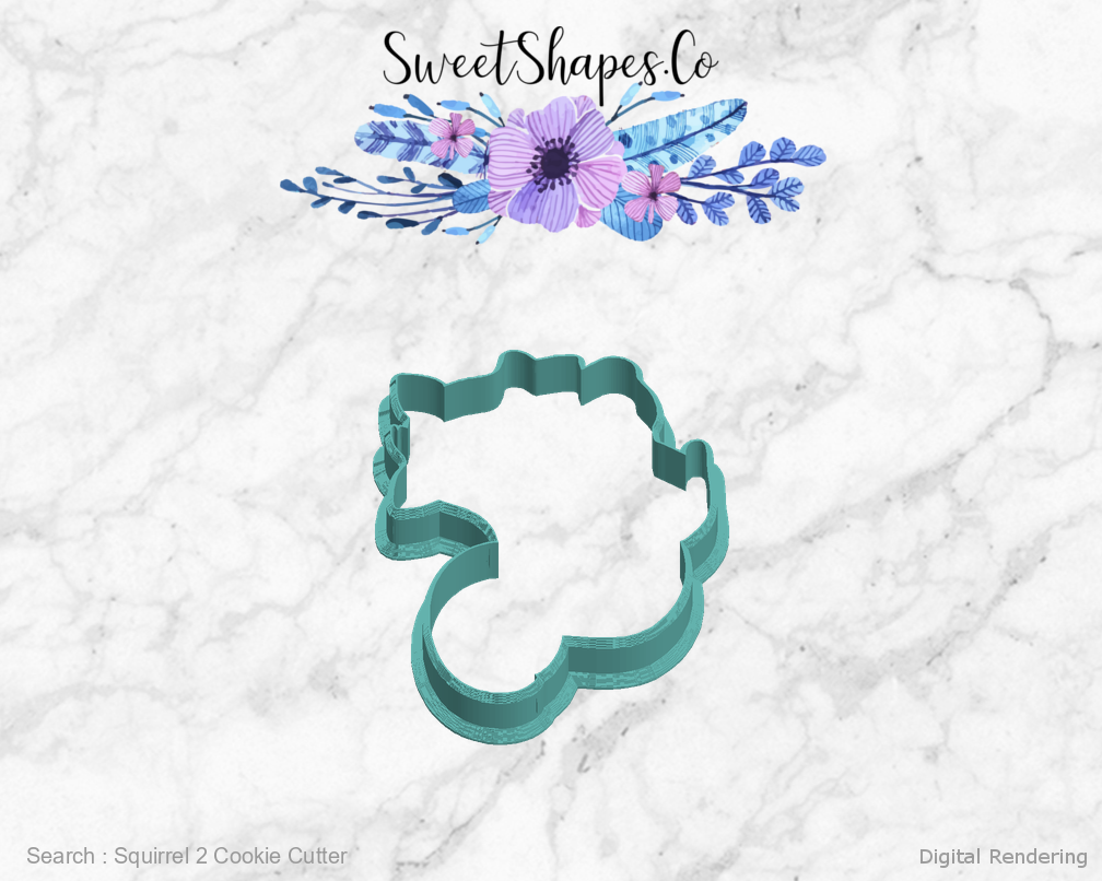 Squirrel 2 Cookie Cutter — left view