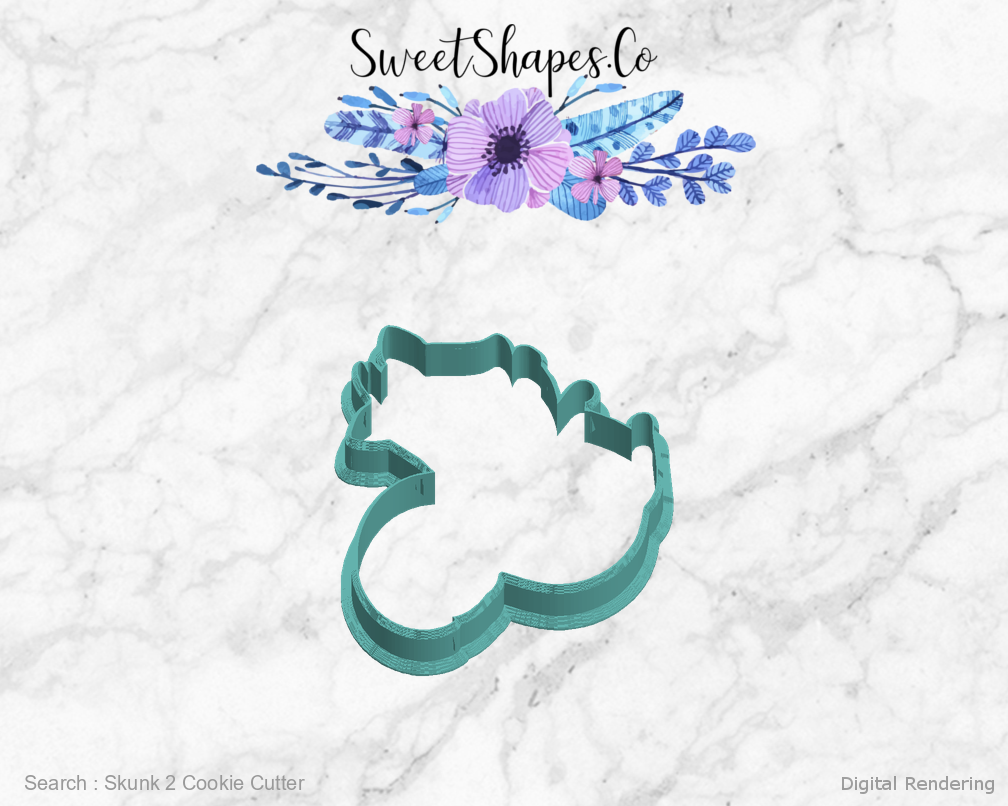 Skunk 2 Cookie Cutter — left view