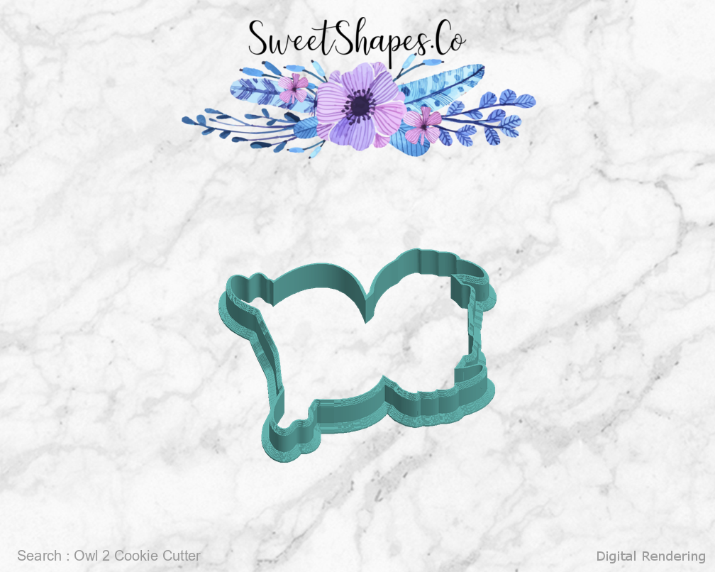 Owl 2 Cookie Cutter — left view