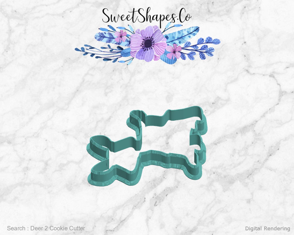 Deer 2 Cookie Cutter — left view