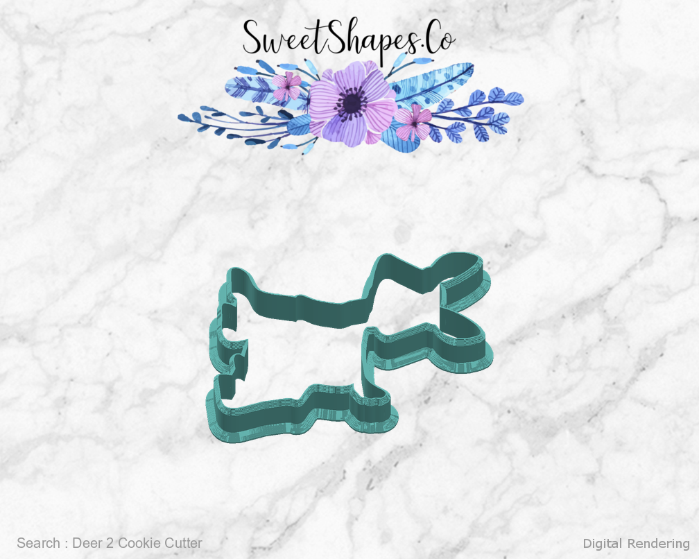 Deer 2 Cookie Cutter — right view