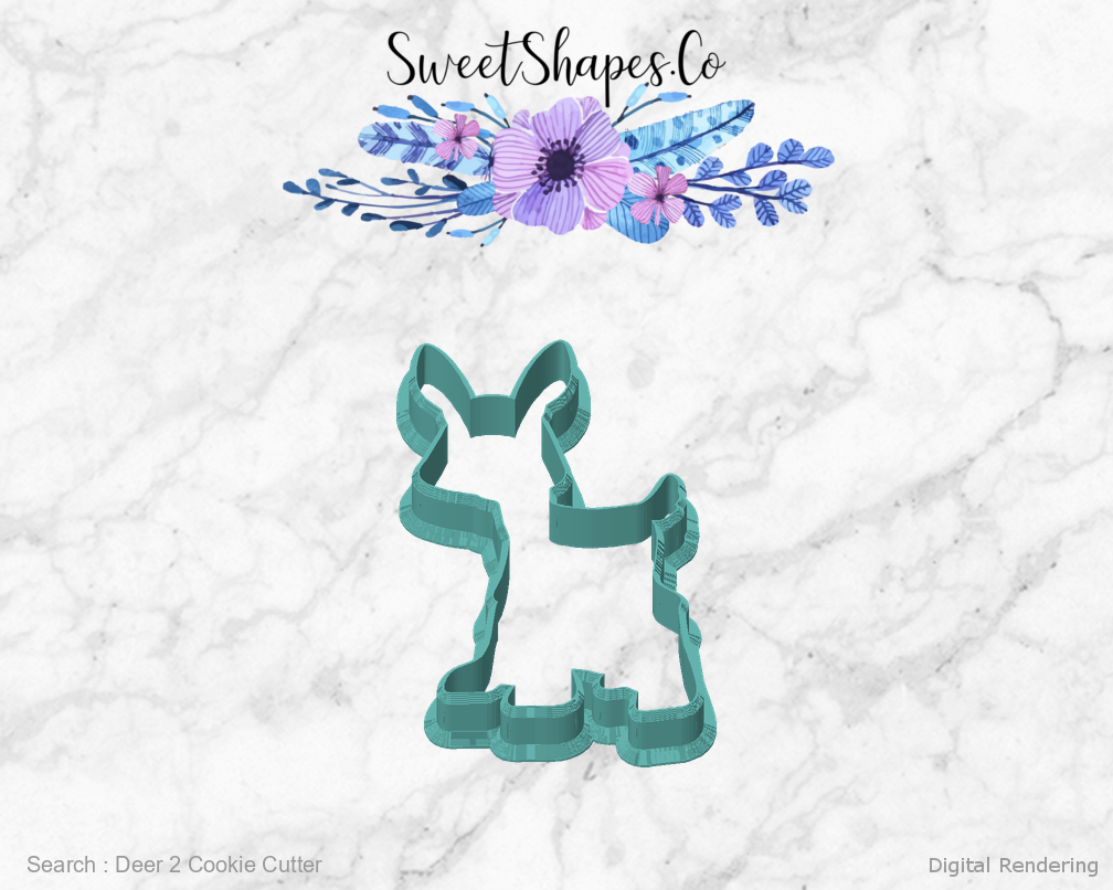 Deer 2 Cookie Cutter — front view