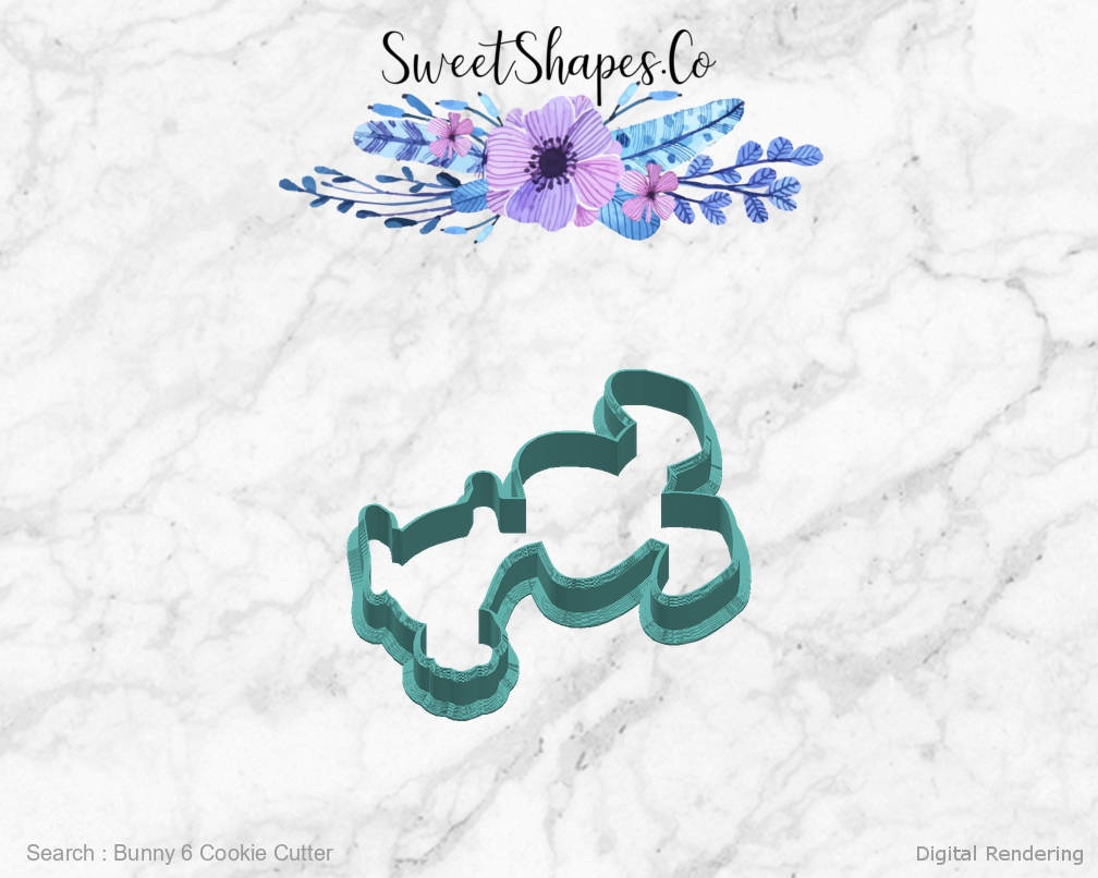 Bunny 6 Cookie Cutter — right view