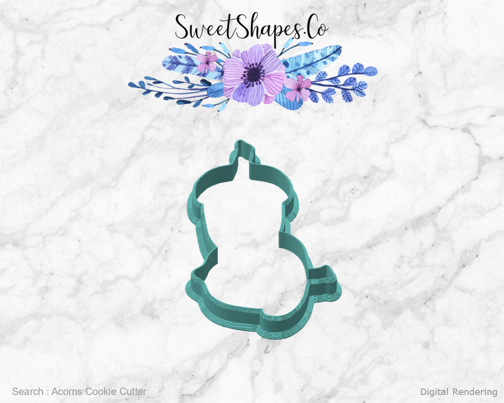 Acorns Cookie Cutter — angled front view