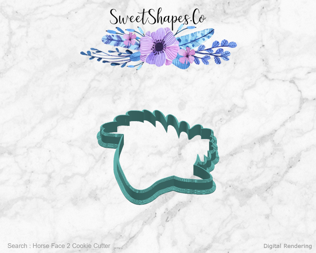 Horse Face 2 Cookie Cutter — right view