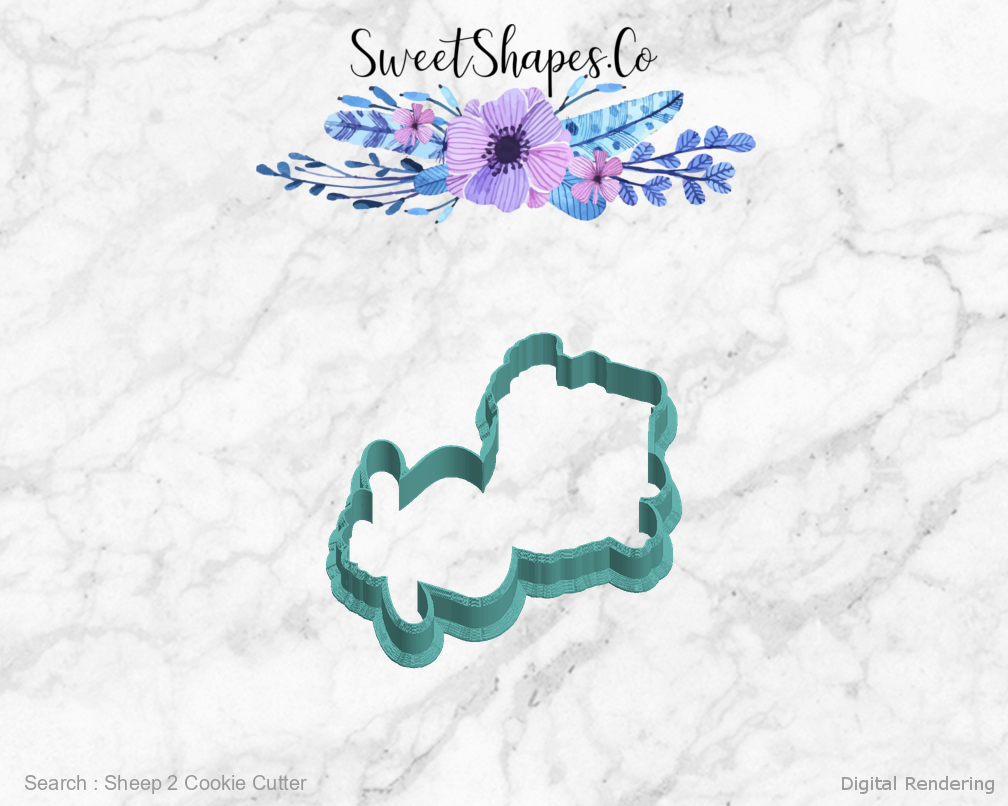 Sheep 2 Cookie Cutter — left view