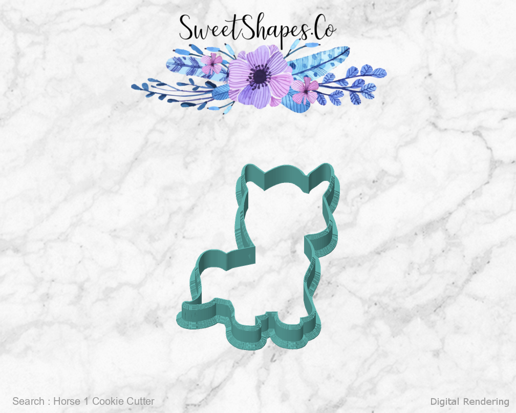 Horse 1 Cookie Cutter — front view