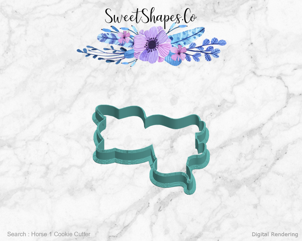 Horse 1 Cookie Cutter — left view