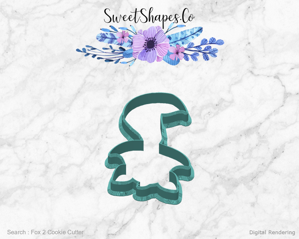 Fox 2 Cookie Cutter — back view