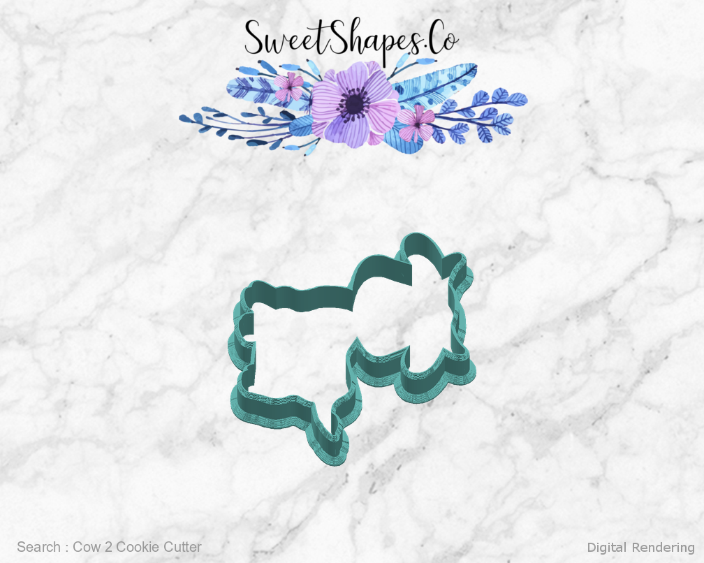 Cow 2 Cookie Cutter — right view