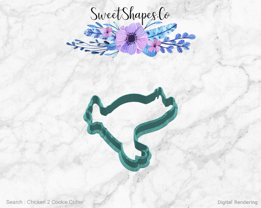 Chicken 2 Cookie Cutter — right view