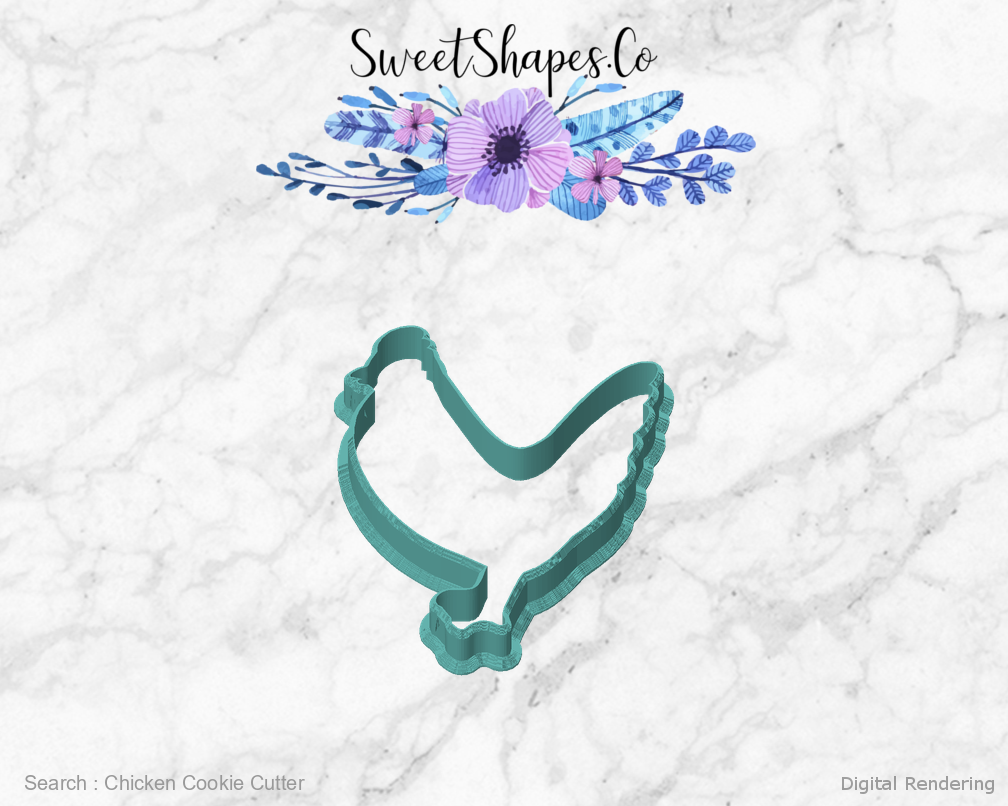 Chicken Cookie Cutter — front view