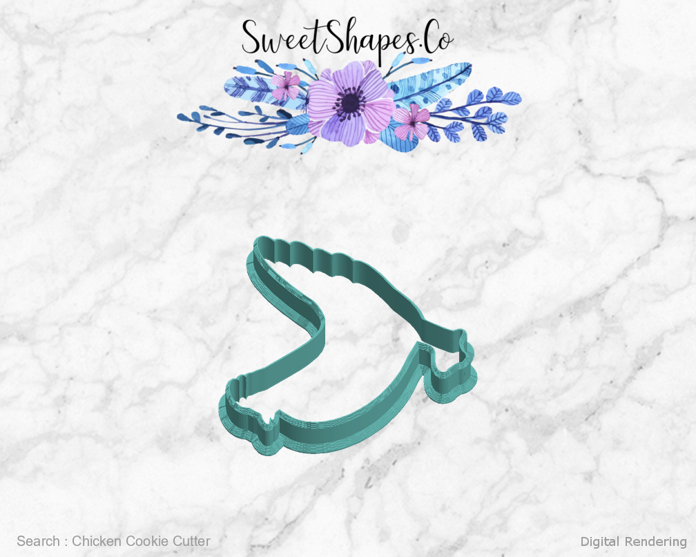 Chicken Cookie Cutter — left view