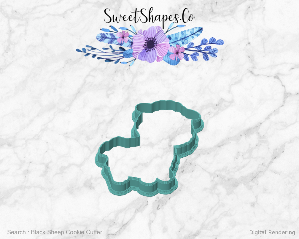 Black Sheep Cookie Cutter — front view