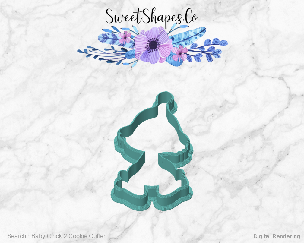 Baby Chick 2 Cookie Cutter — front view