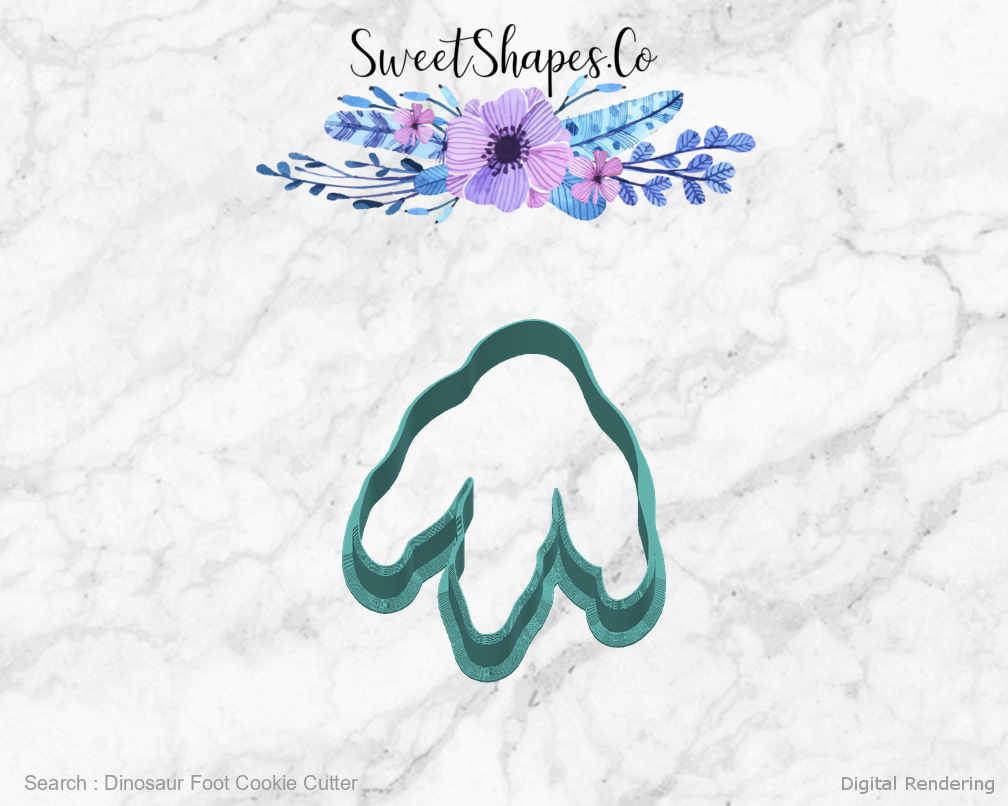 Dinosaur Foot Cookie Cutter — back view