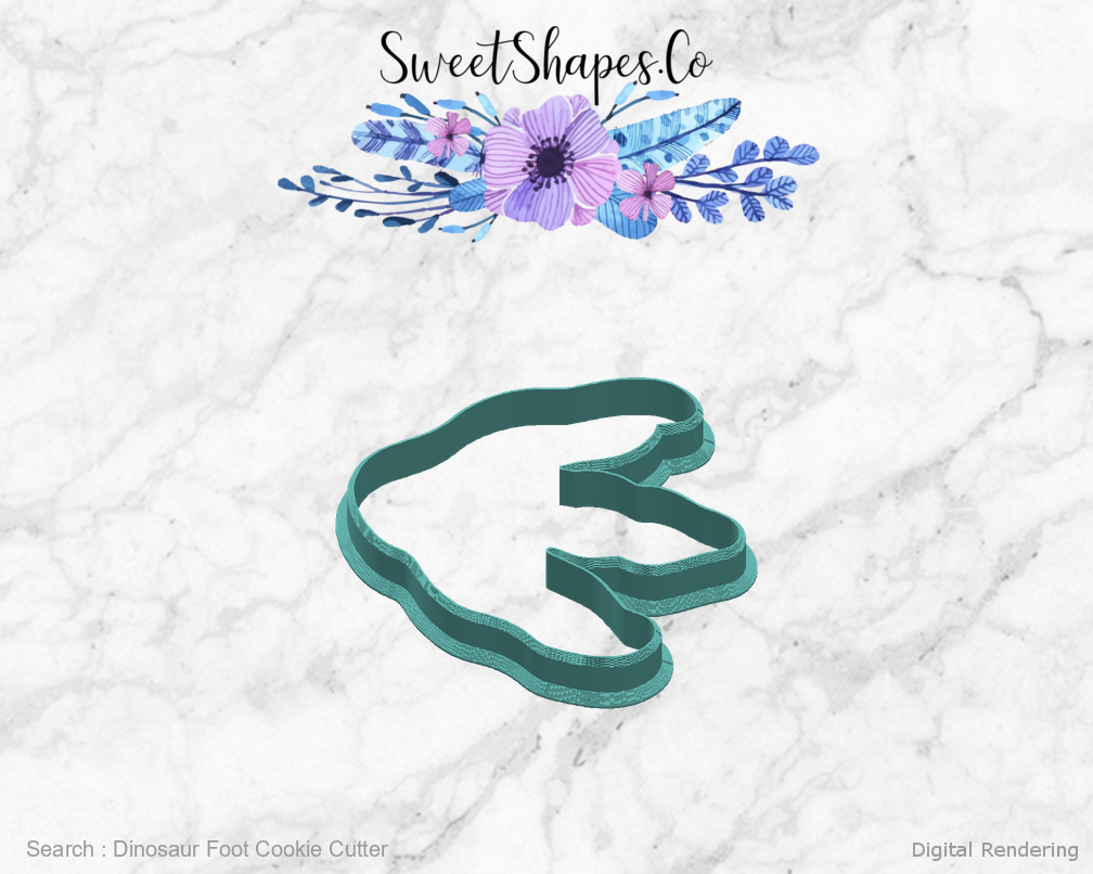 Dinosaur Foot Cookie Cutter — right view