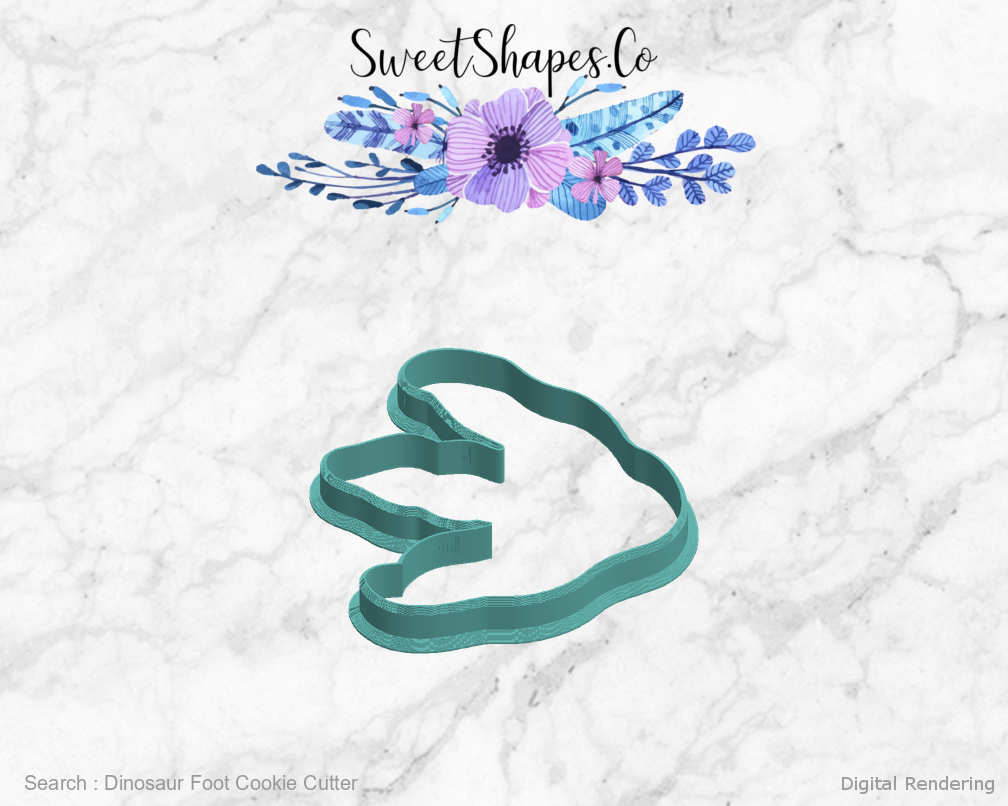 Dinosaur Foot Cookie Cutter — left view