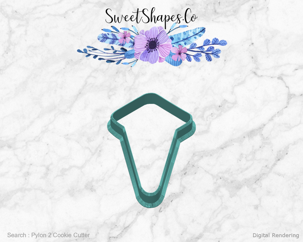 Pylon 2 Cookie Cutter — back view