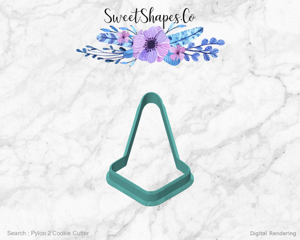 Pylon 2 Cookie Cutter — front view