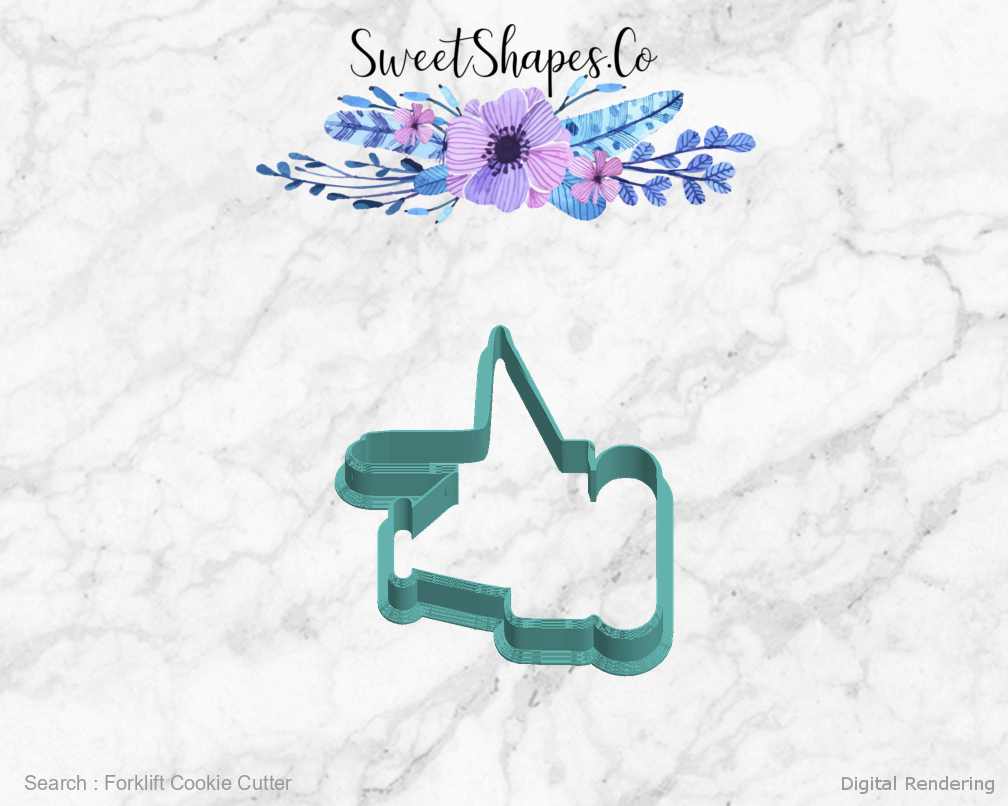 Forklift Cookie Cutter — left view