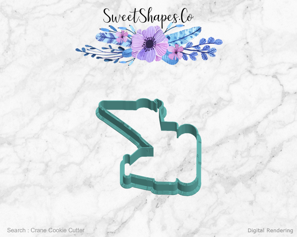 Crane Cookie Cutter — left view