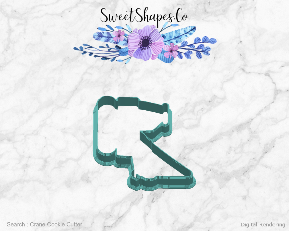 Crane Cookie Cutter — right view