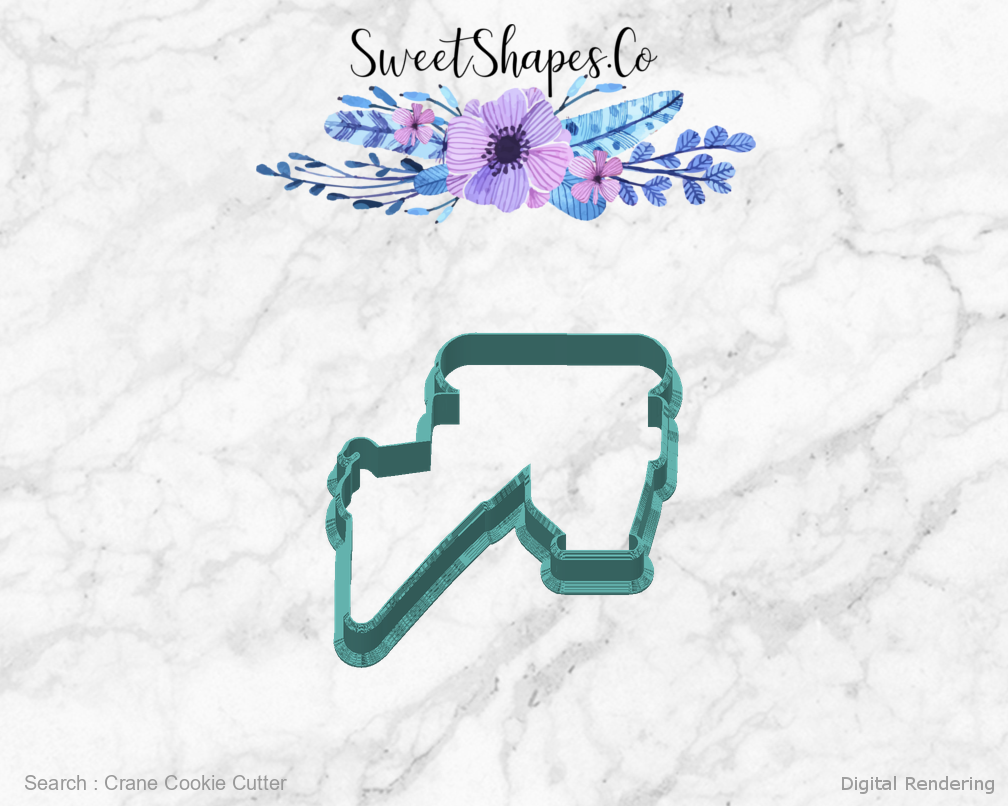 Crane Cookie Cutter — back view