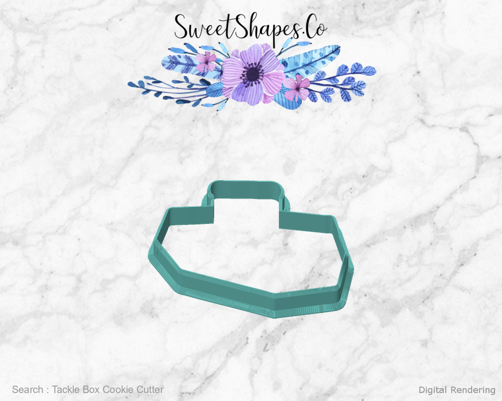 Tackle Box Cookie Cutter — front view