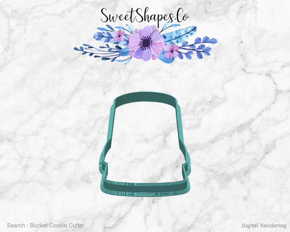 Bucket Cookie Cutter — back view