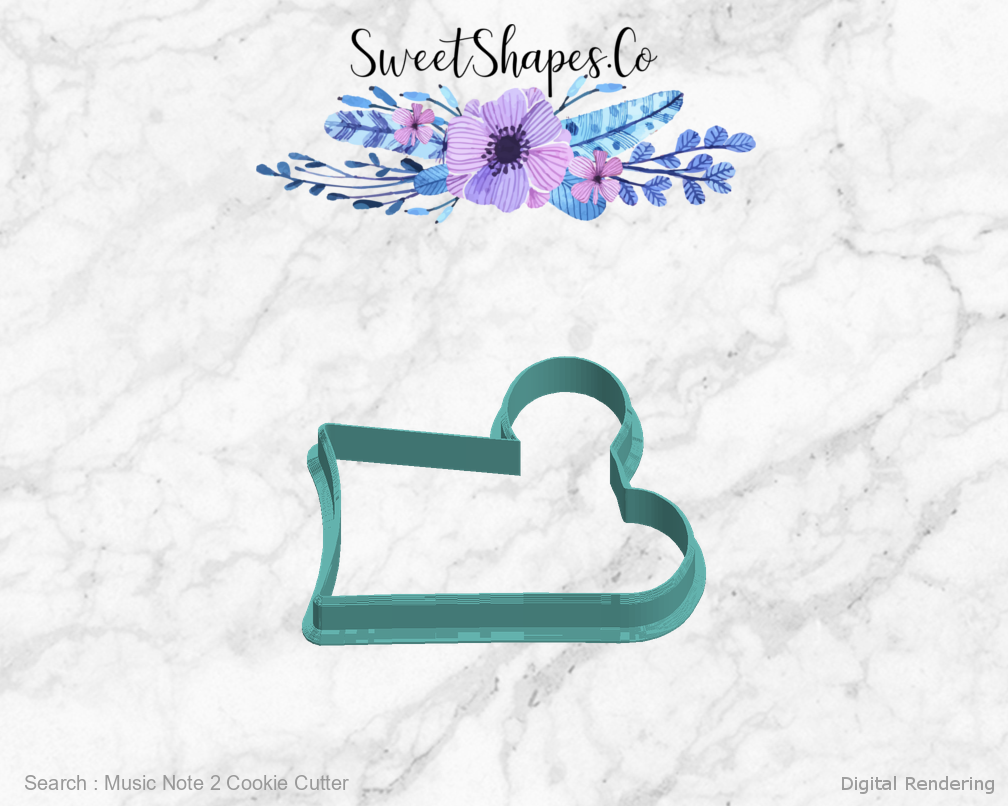 Music Note 2 Cookie Cutter — left view