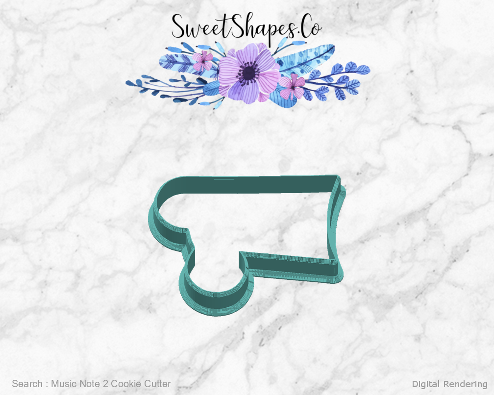 Music Note 2 Cookie Cutter — right view